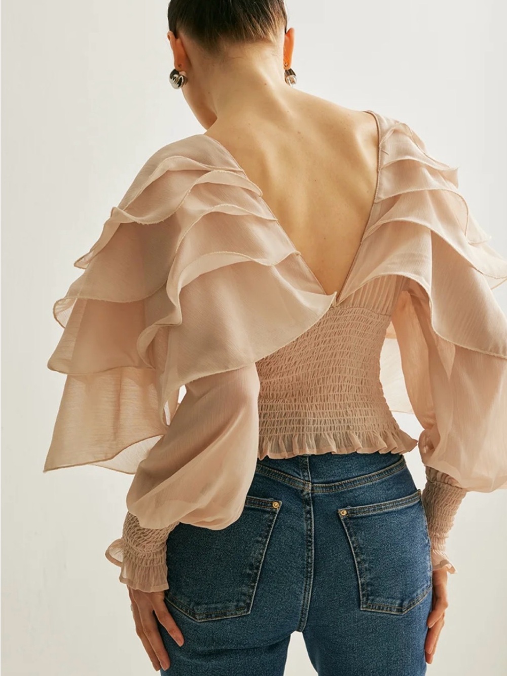 NWT Commense Women's Ruffle Blouse - M - Picture 3 of 9